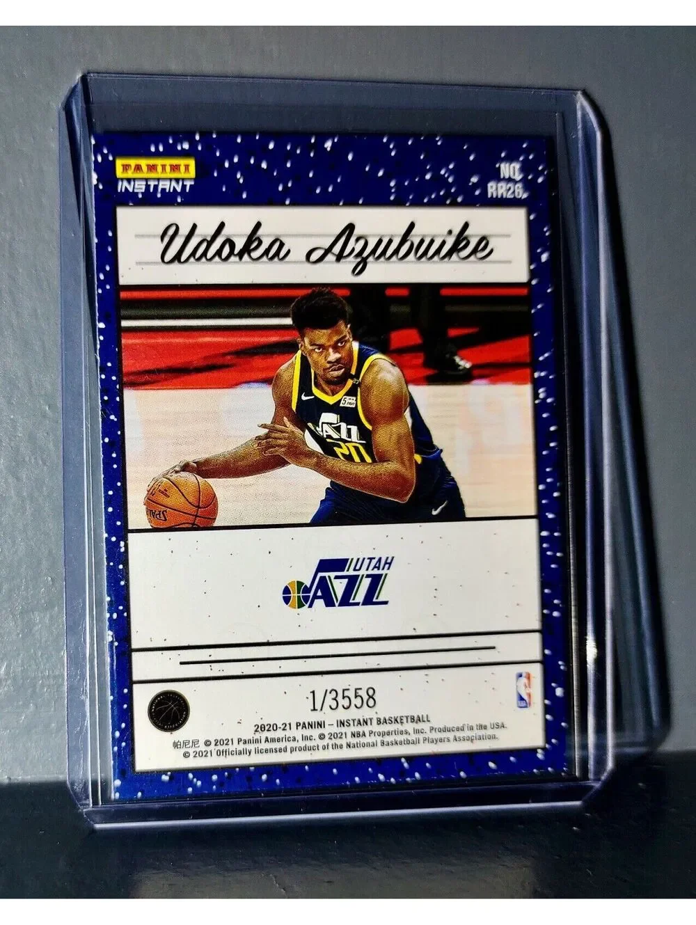 Udoka Azubuike 2020-2021 Panini NBA Instant #26 Rated Rookie Retro Card 1/3558